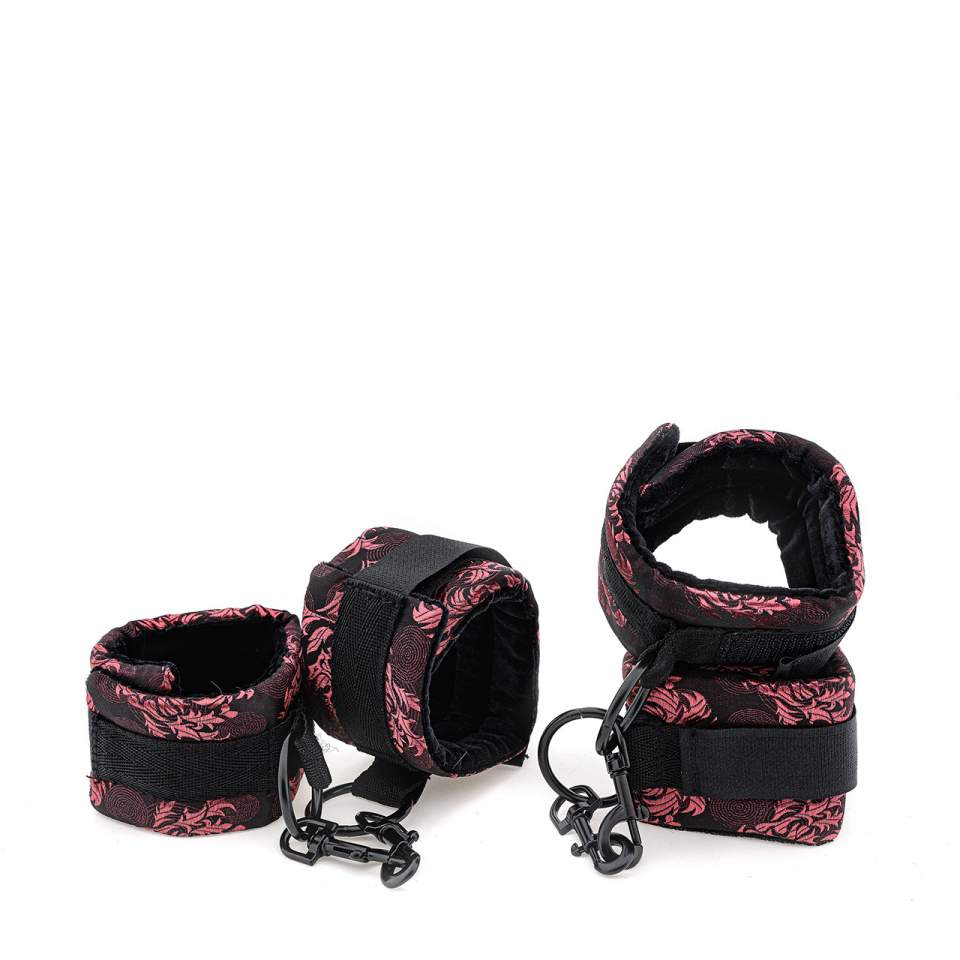 Zestaw dwóch par kajdanek na nadgarstki i kostki