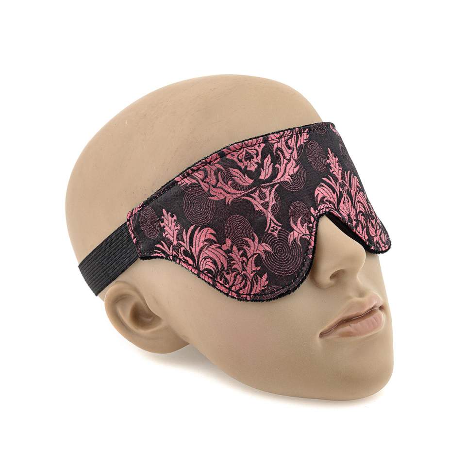 Ekskluzywna opaska na oczy z czerwonym zmysłowym haftem