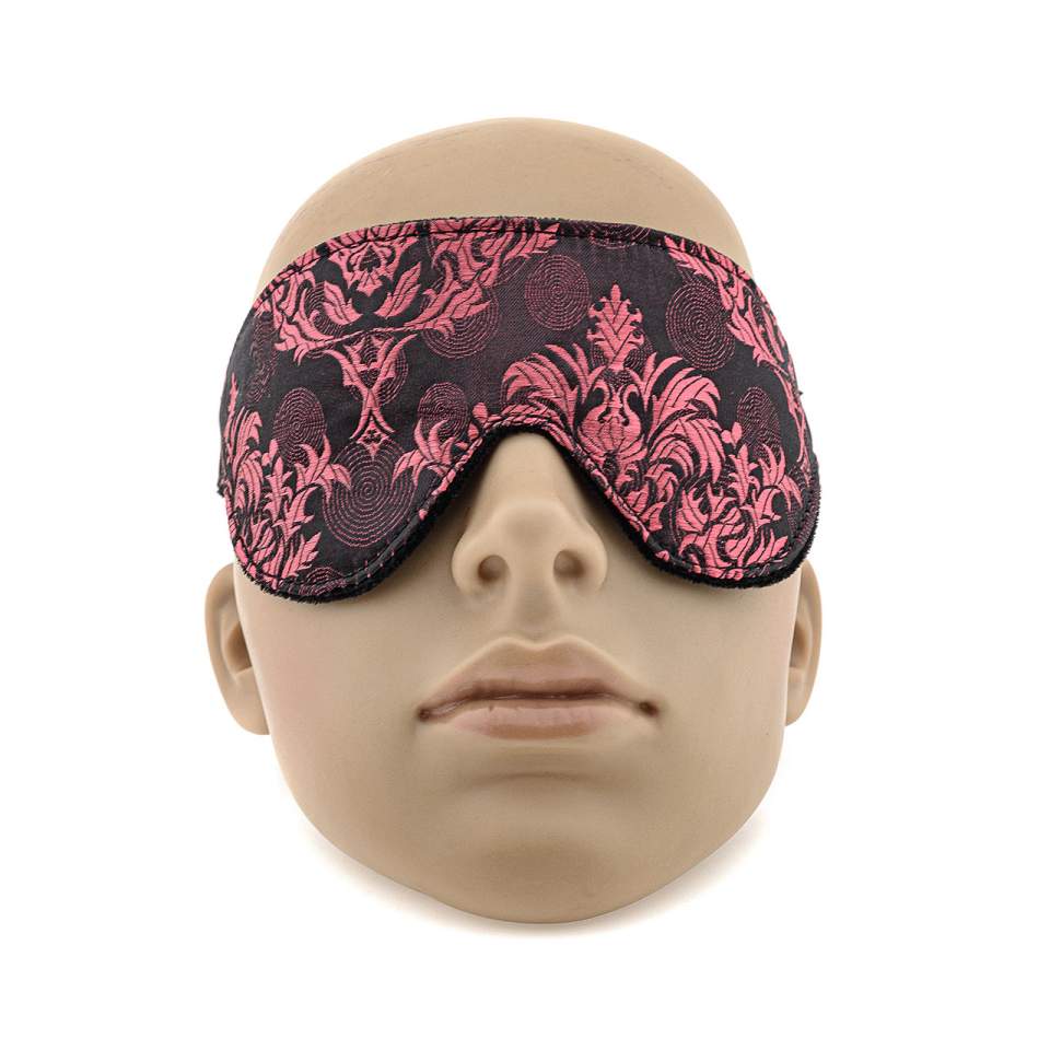 Ekskluzywna opaska na oczy z czerwonym zmysłowym haftem