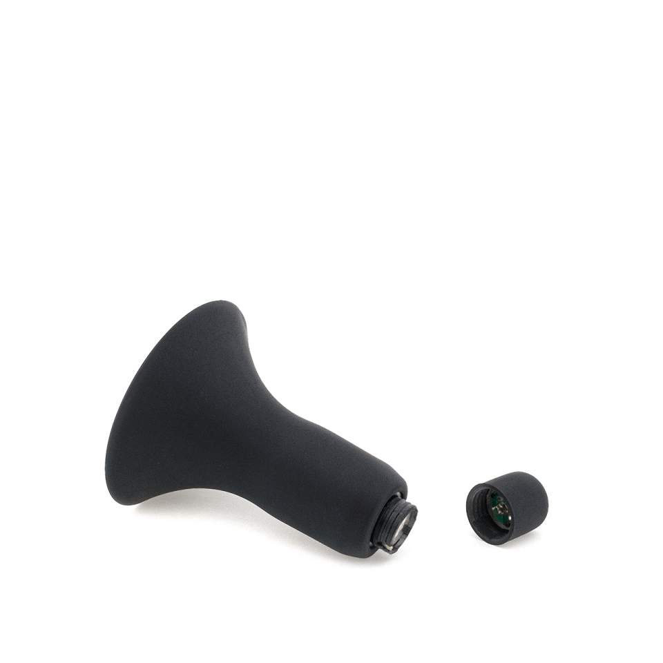 Czarna silikonowa pompka do sutków z wibracjami dla kobiet