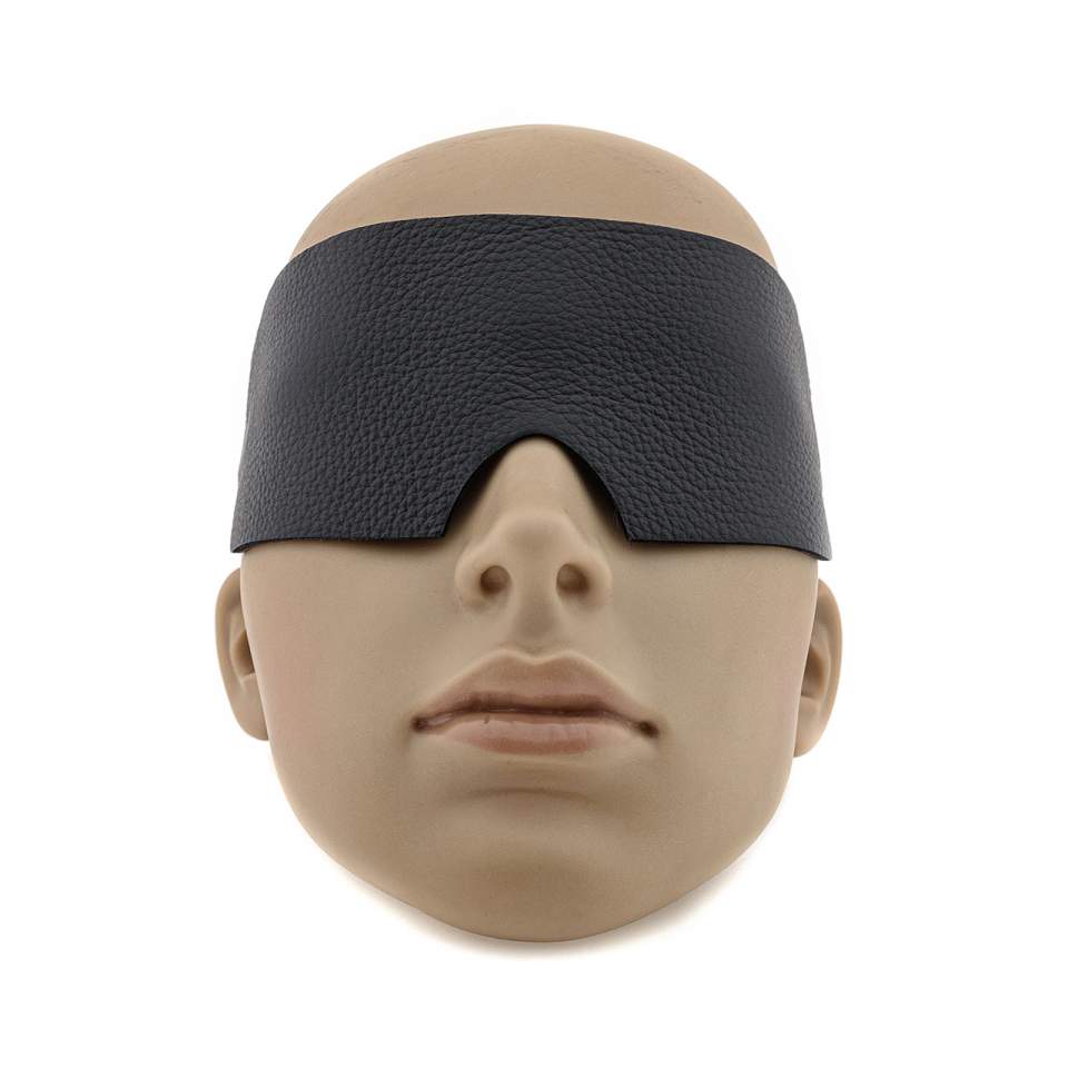 Skórzana dwustronna opaska na oczy