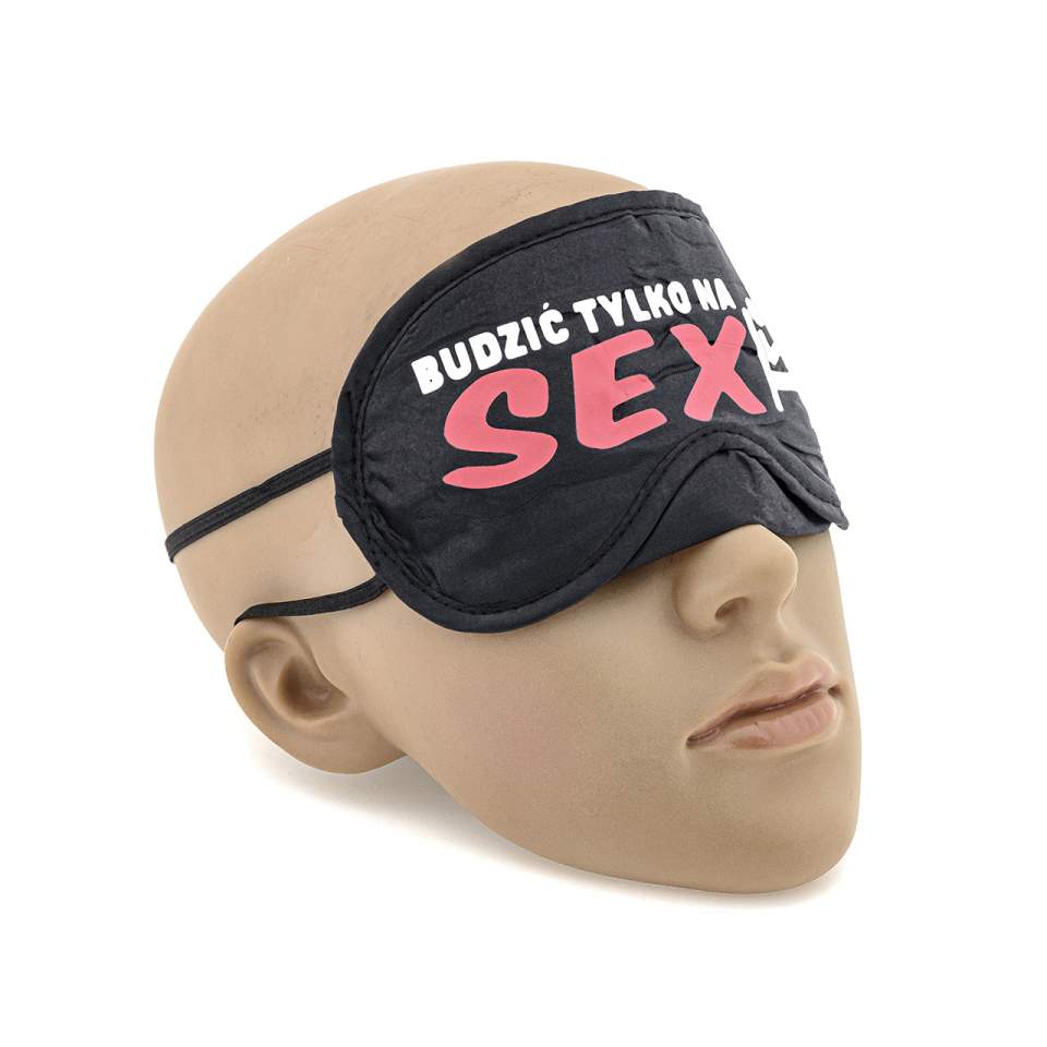XXX Opaska na oczy "BUDZIĆ TYLKO NA SEX"