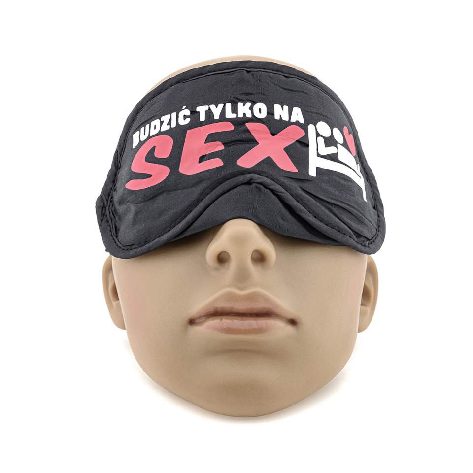 XXX Opaska na oczy "BUDZIĆ TYLKO NA SEX"