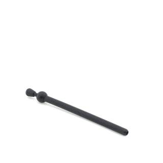 Czarna silikonowa sonda do cewki moczowej z pustym środkiem - 12 cm