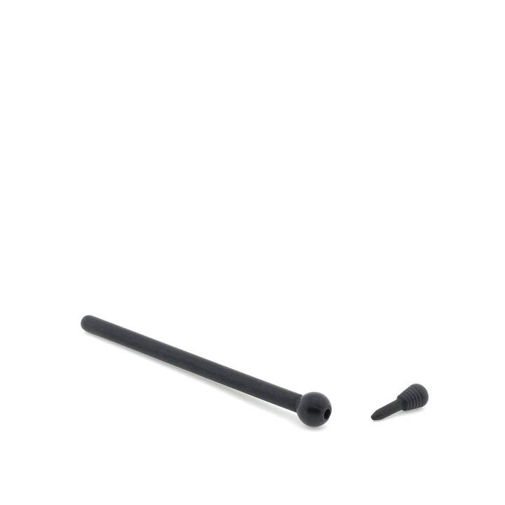 Czarna silikonowa sonda do cewki moczowej z pustym środkiem – 12 cm