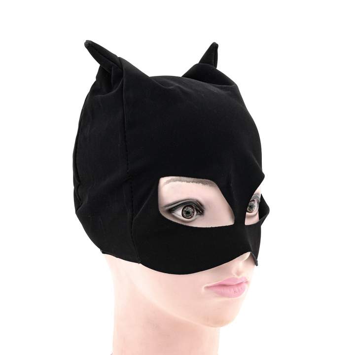 Czarna maska na twarz kot 