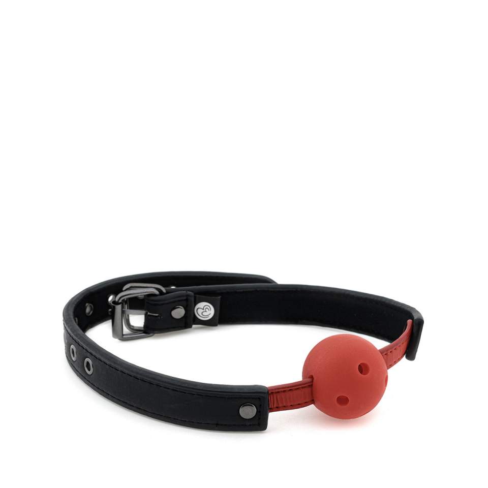 Czerwony plastikowy knebel z otworami powietrznymi – 4,5 cm