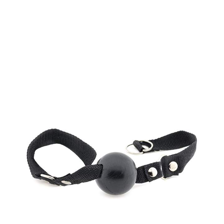 Czarny plastikowy knebel z nylonowym paskiem – 4,5 cm