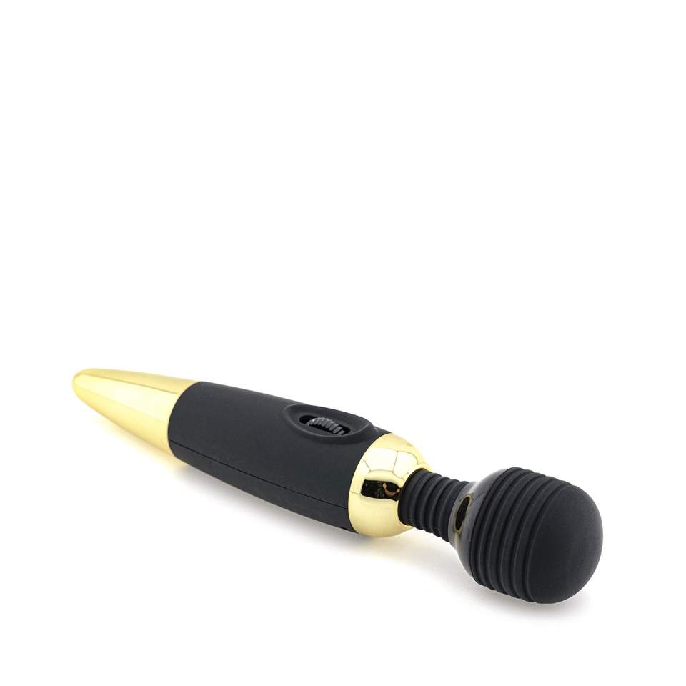 Czarny stylowy masażer do ciała z regulacją wibracji