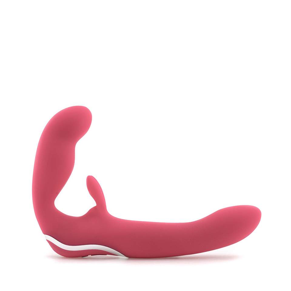 Różowy dwustronny strapon Happy Rabbit Strapless Strap On