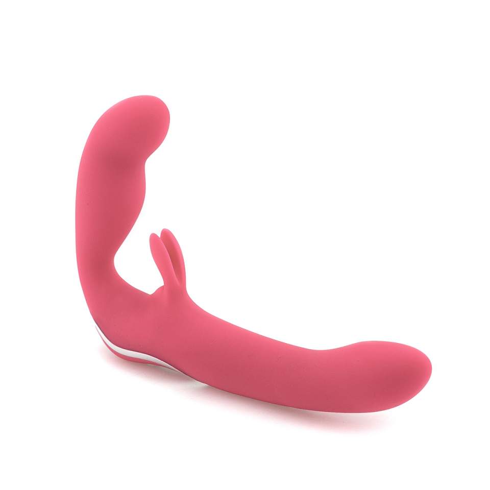 Różowy dwustronny strapon Happy Rabbit Strapless Strap On