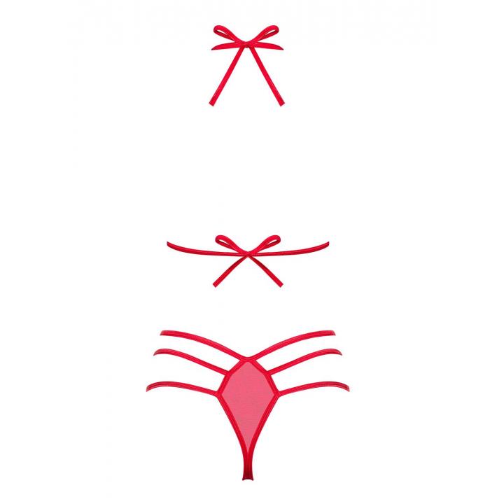Komplet Obsessive Giftella, sexy łączy biustonosz ze stringami