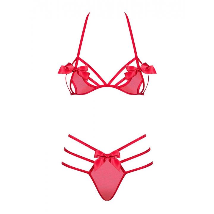 Komplet Obsessive Giftella, sexy łączy biustonosz ze stringami