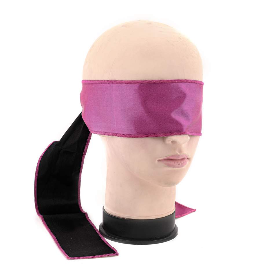 Satynowa wstążka do wiązania czarno-różowa