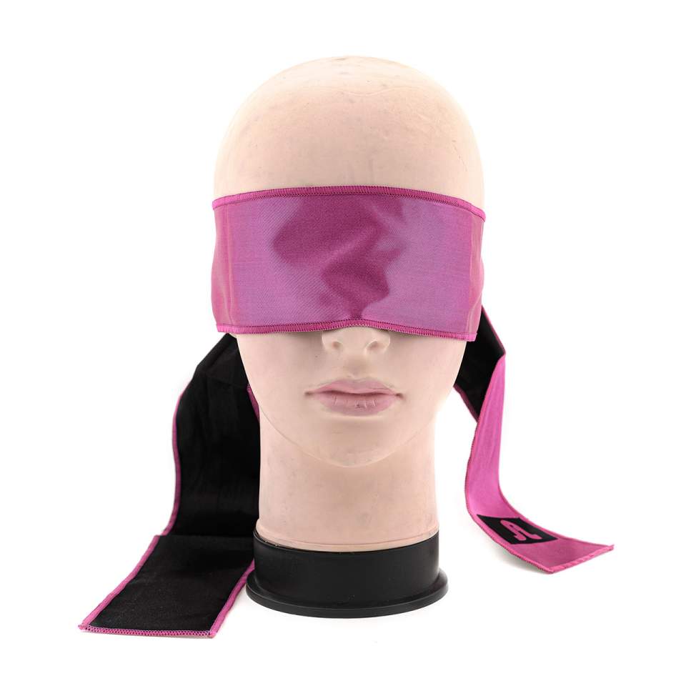 Satynowa wstążka do wiązania czarno-różowa