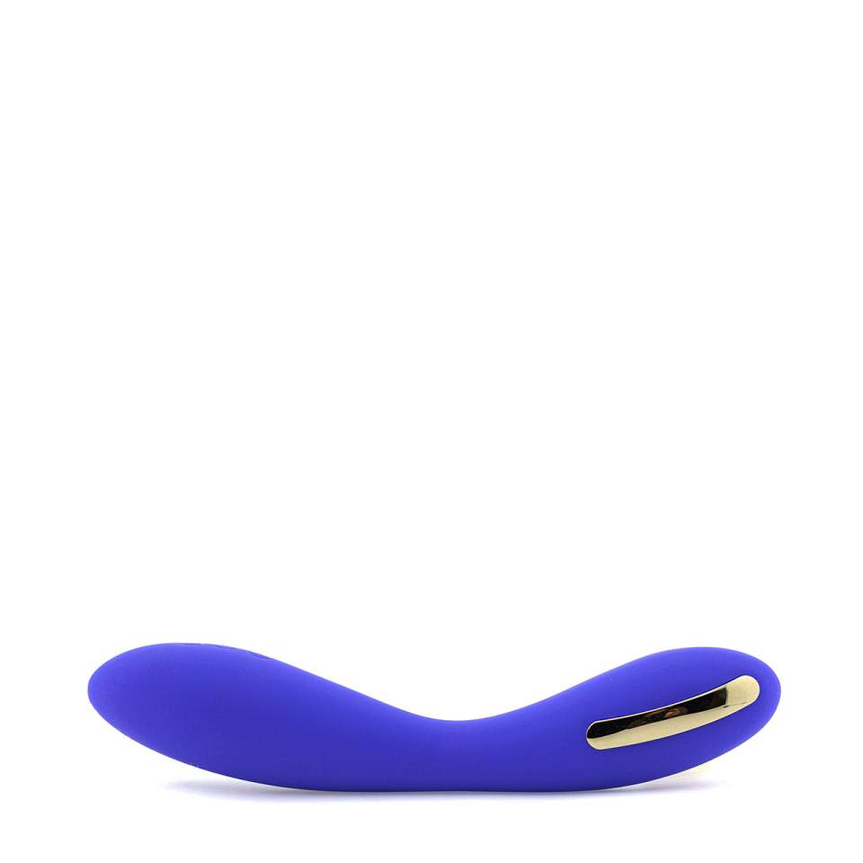 Niebieski silikonowy elektrostymulator ładowany za pomocą USB