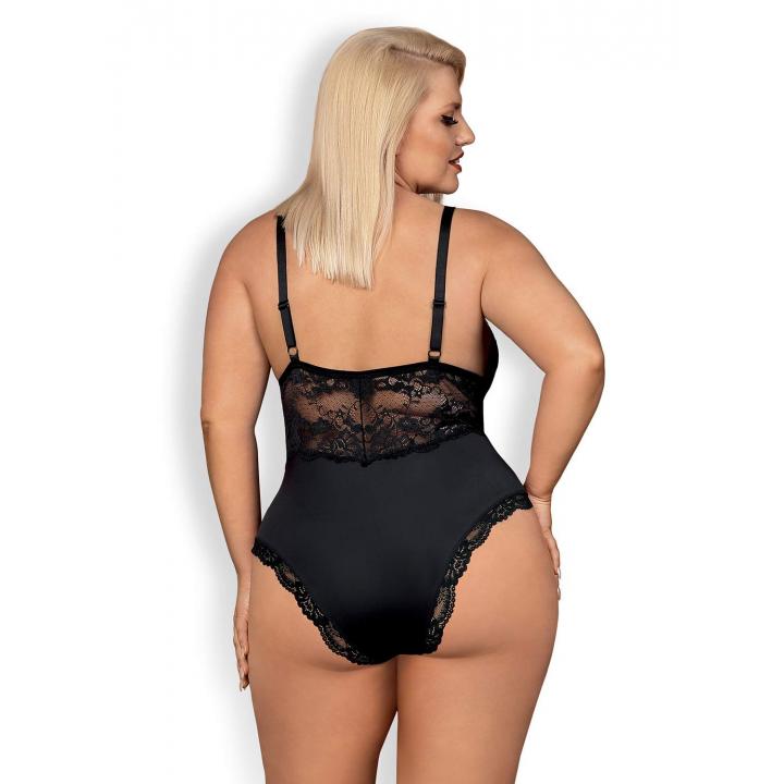 Body Obsessive 810-TED-1 – czarne z koronkową wstawką