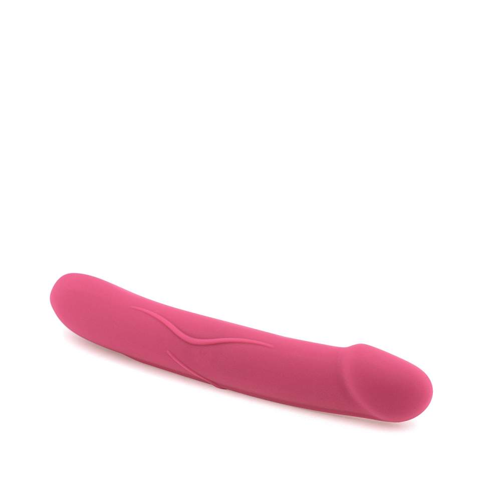 Obustronne różowe dildo z silikonu dla par 