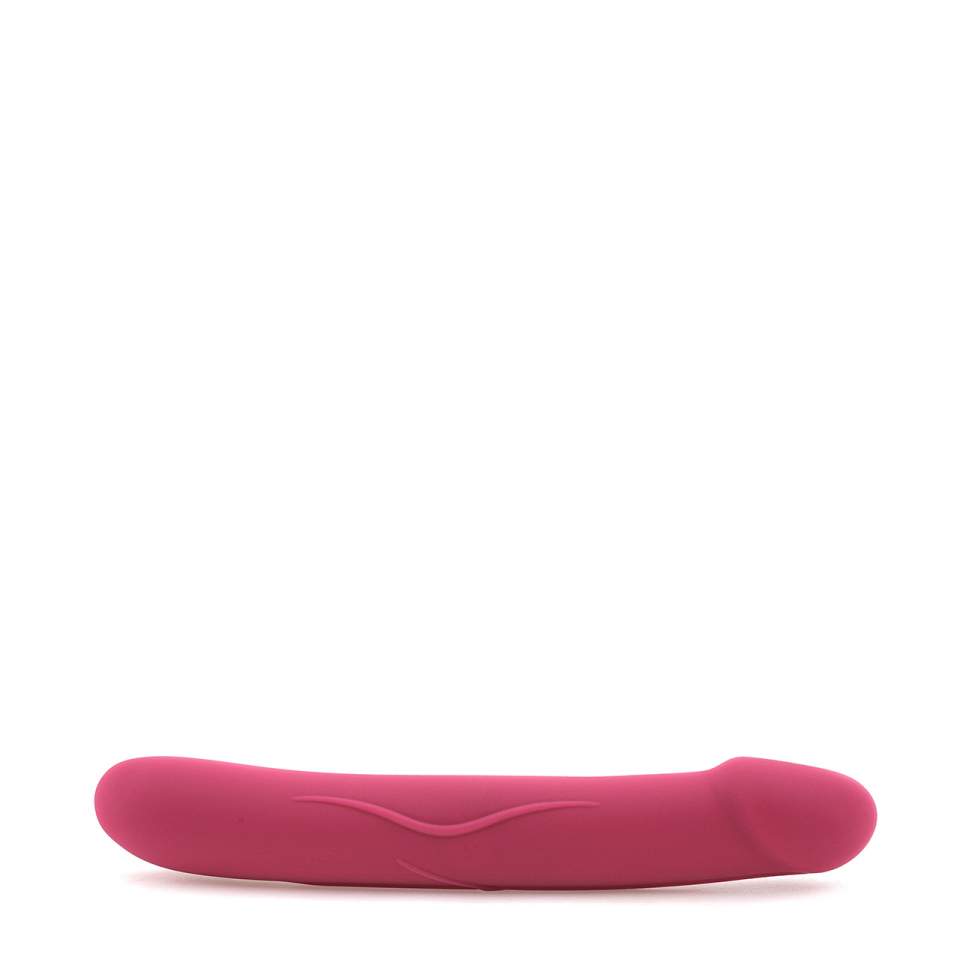 Obustronne różowe dildo z silikonu dla par 
