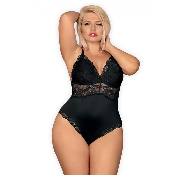 Body Obsessive 810-TED-1 – czarne z koronkową wstawką