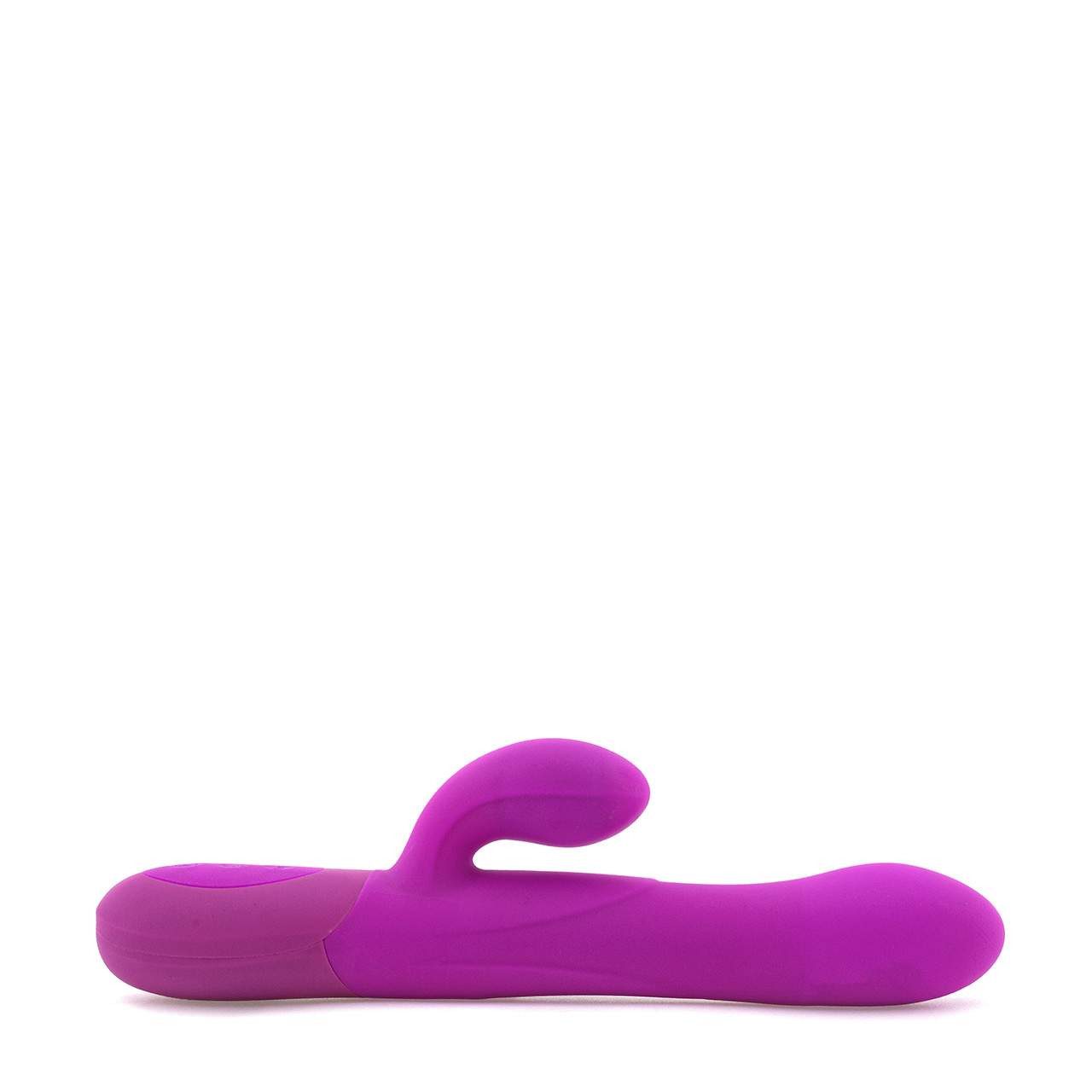 Silikonowy pompowany wibrator królik w kolorze fioletowym – 24,1 cm