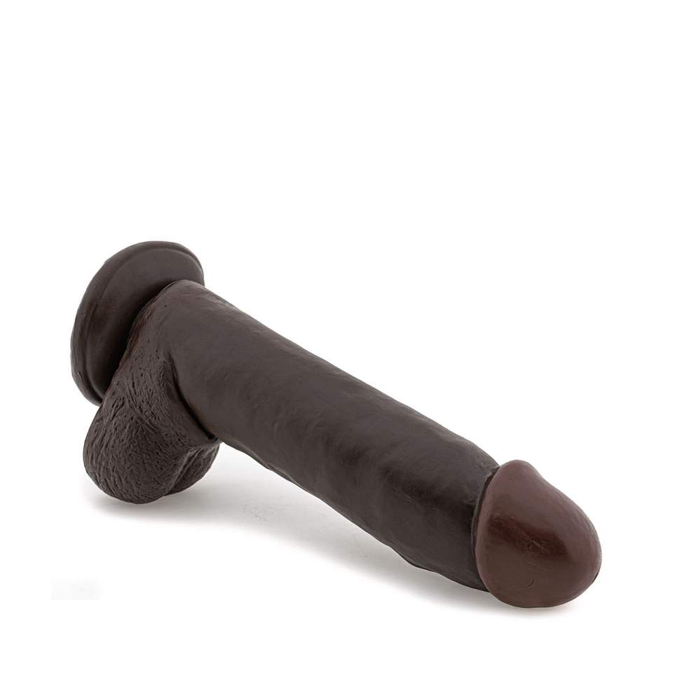 Ogromne brązowe dildo realistyczne z jądrami wykonane z PCV – 31,3 cm