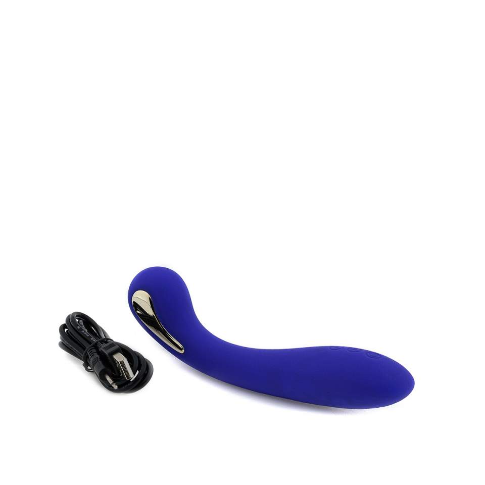 Niebieski wibrator do elektrostymulacji i wzmocnienia mięśni Kegla