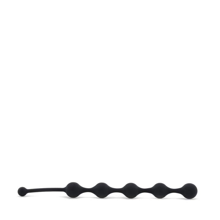 Czarne, bardzo długie koraliki analne z silikonu – 28 cm