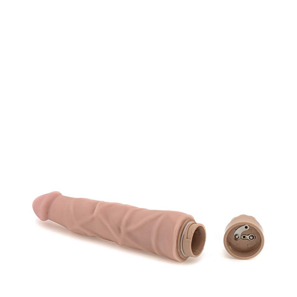 Cielisty żylasty wibrator realistyczny na baterie – różne prędkości