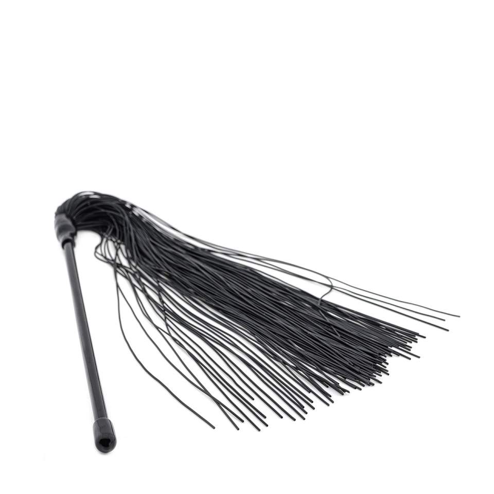 Czarny silikonowy pejcz do łaskotania dla par 