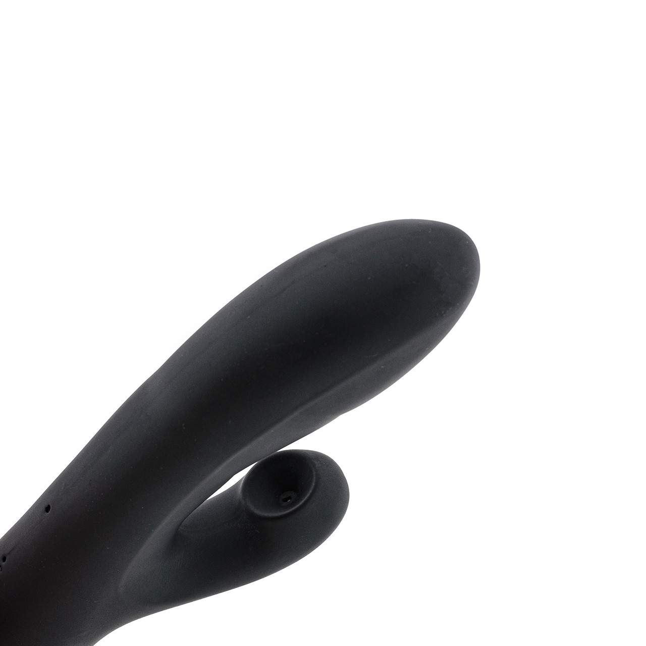 Czarny elegancki wibrator króliczek z funkcją ssania łechtaczki – 19,2 cm