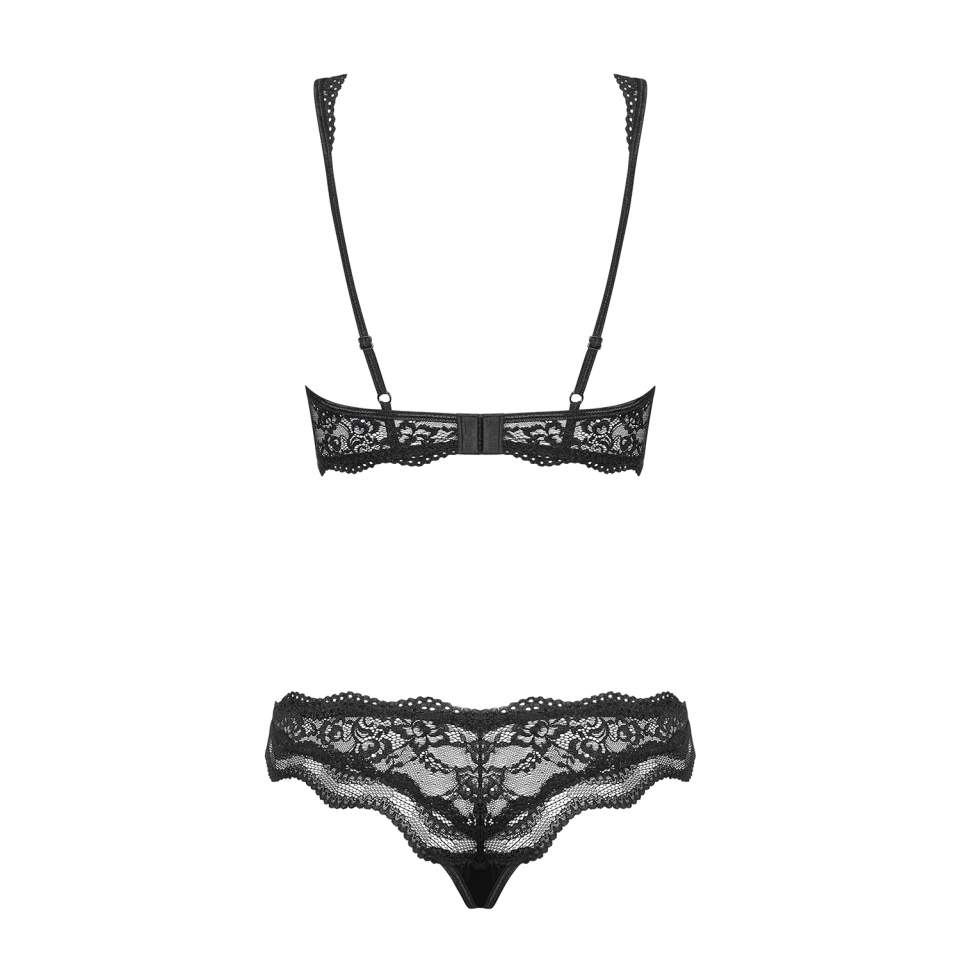 Czarny klasyczny 2-częściowy komplet Obsessive Luvae