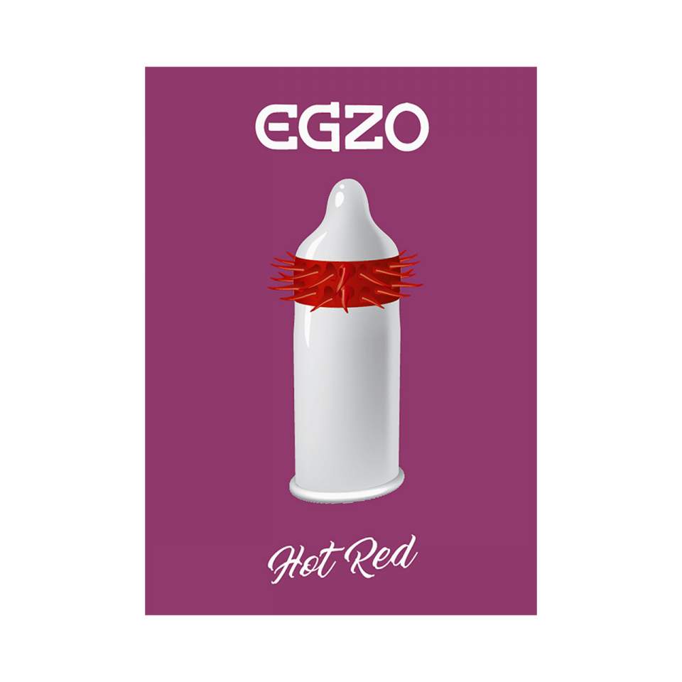 Egzo Hot Red prezerwatywa z wypustkami 1 sztuka