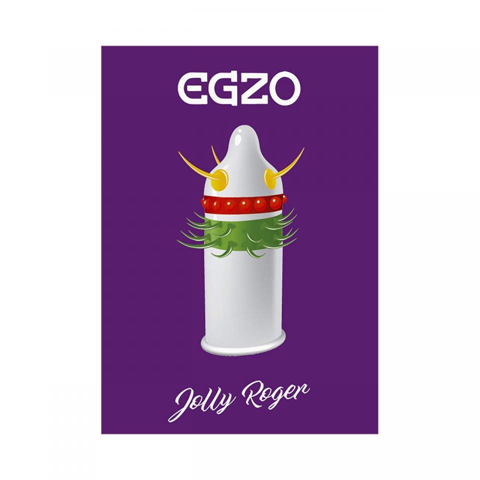 Egzo Jolly Roger prezerwatywa z wypustkami 1szt.