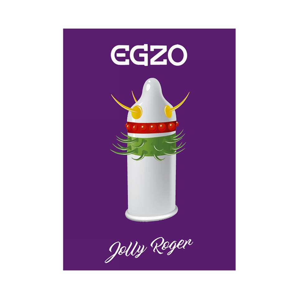 Egzo Jolly Roger prezerwatywa z wypustkami 1szt.