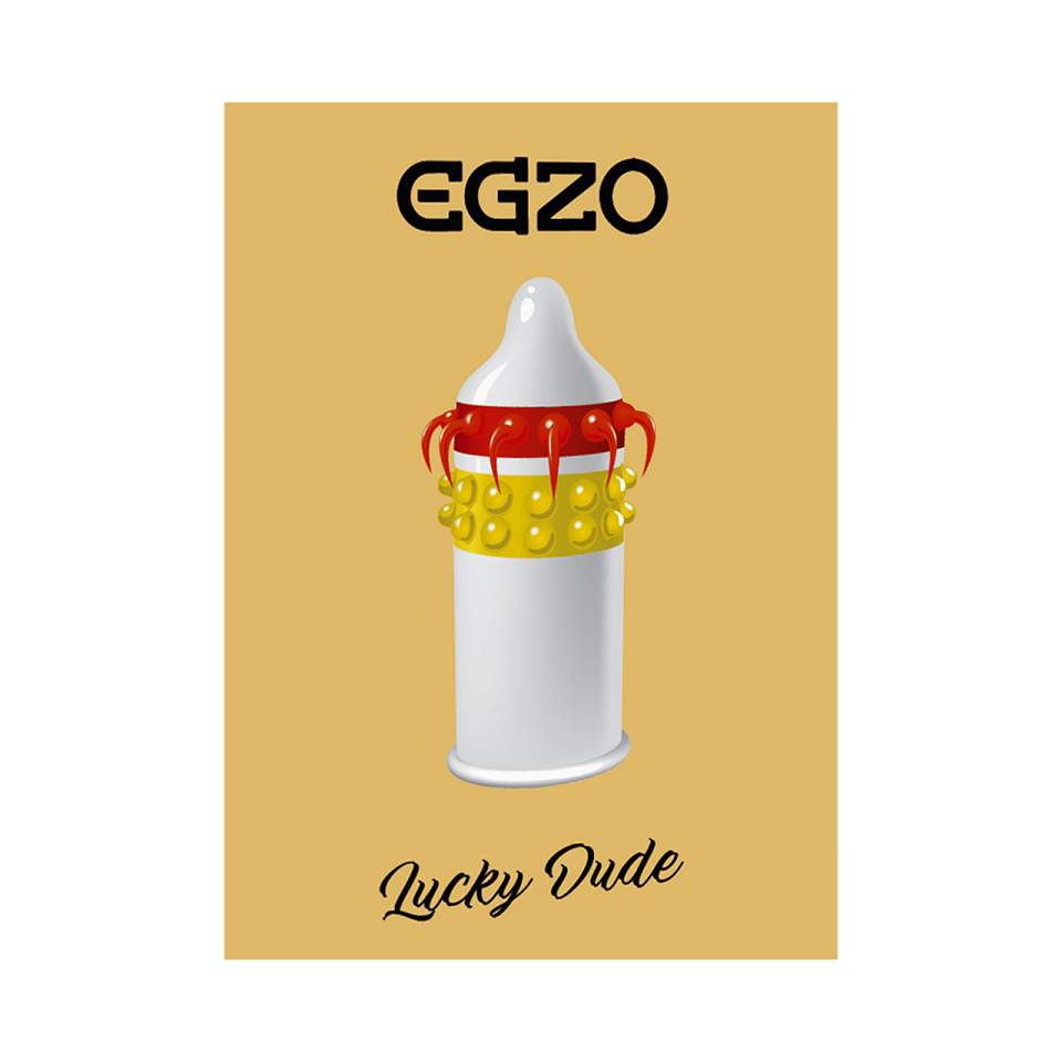 Egzo Lucky Dude prezerwatywa z nasadkami 1szt.