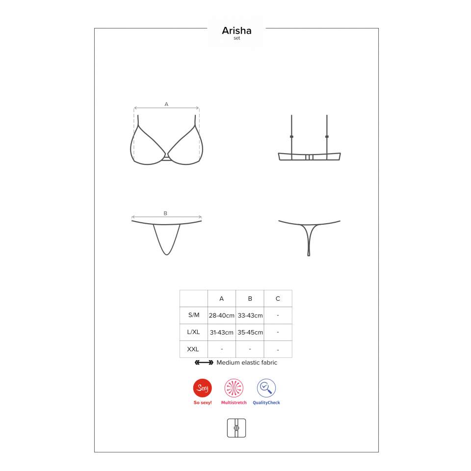 Dwuczęściowy czarny komplet Obsessive Arisha