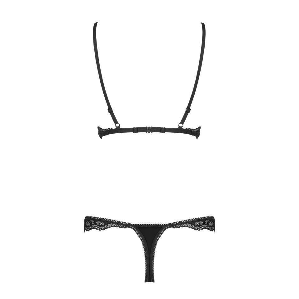 Dwuczęściowy czarny komplet Obsessive Arisha