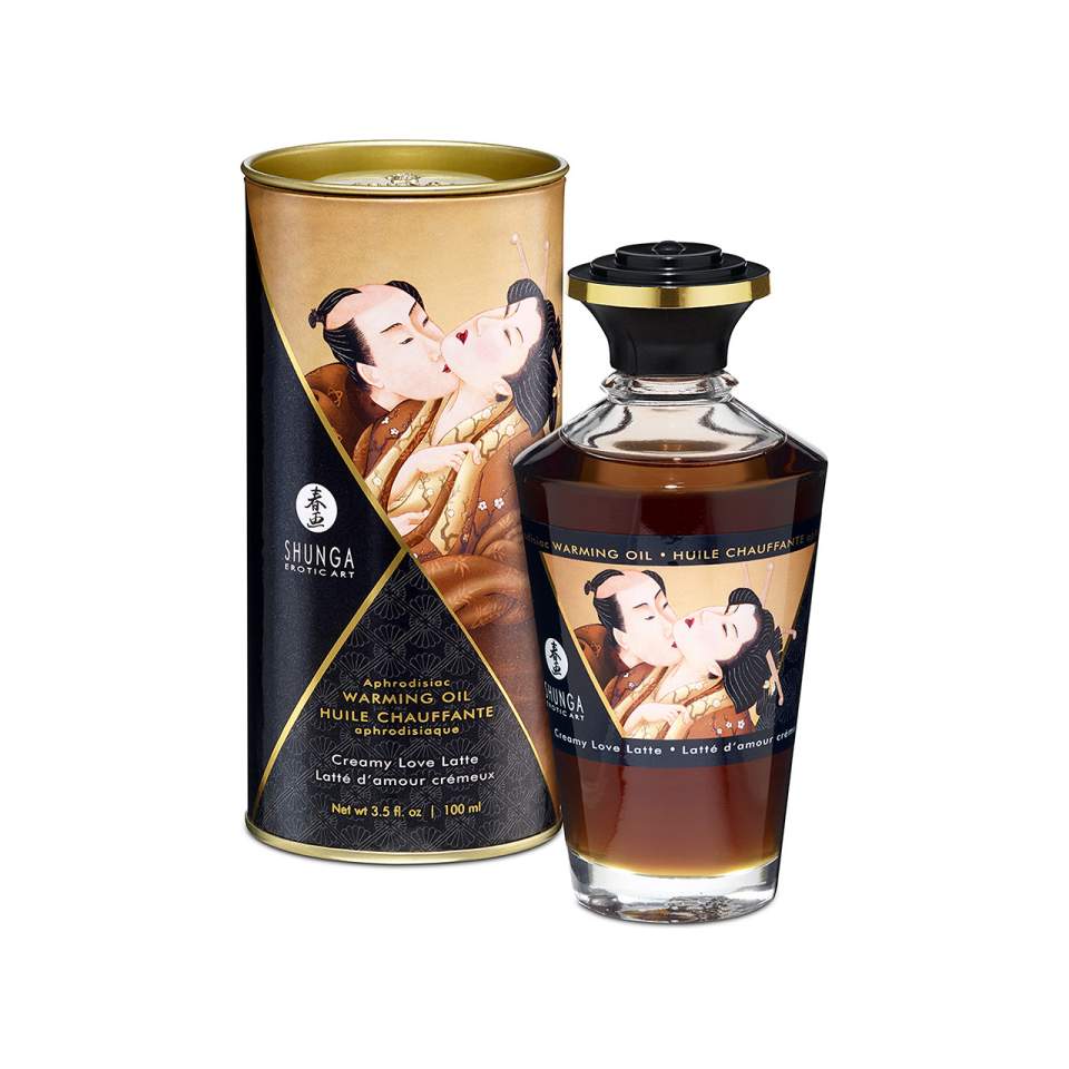 Shunga olejek rozgrzewający jadalny o smaku latte 100 ml
