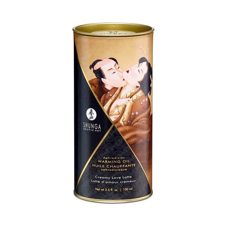 Shunga olejek rozgrzewający jadalny o smaku latte 100 ml