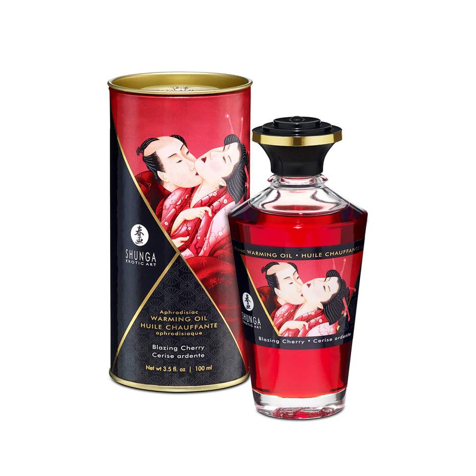Shunga olejek rozgrzewający jadalny o smaku wiśniowym 100 ml