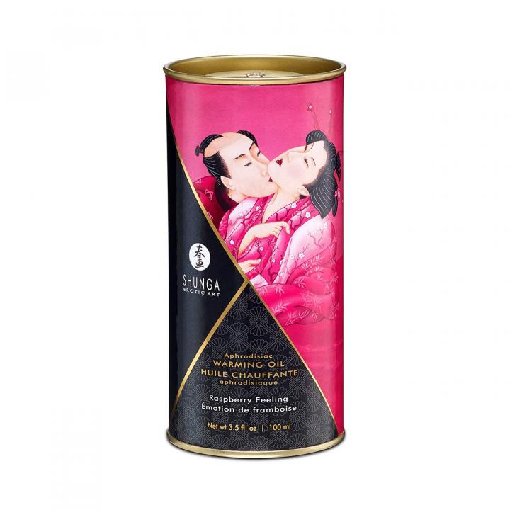 Shunga olejek rozgrzewający o smaku maliny 100 ml