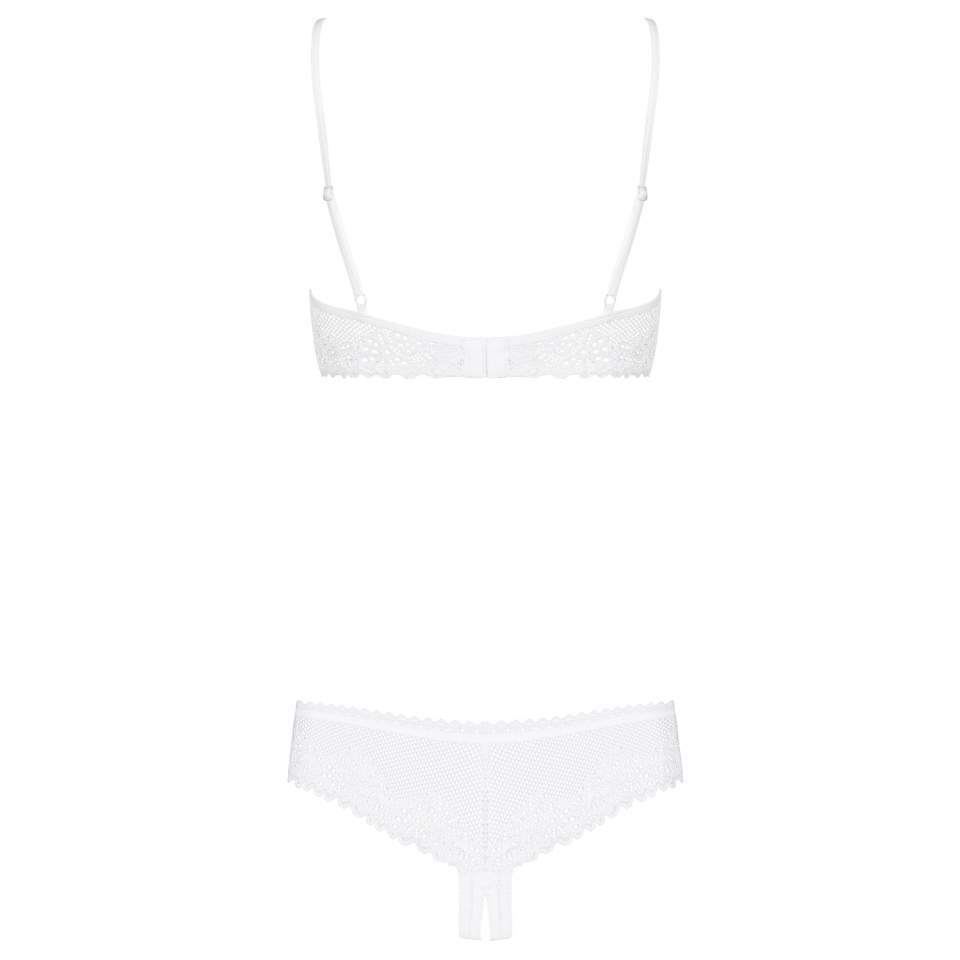 Biały 2-częściowy komplet Obsessive Alabastra