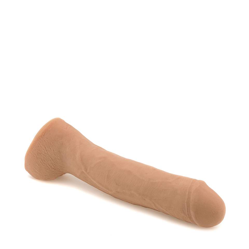 Wielkie cieliste dildo z mocną przyssawką wykonane z TPE – 35 cm