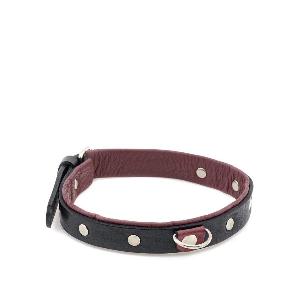 Czarna skórzana obroża dla kobiet – 36-42 cm