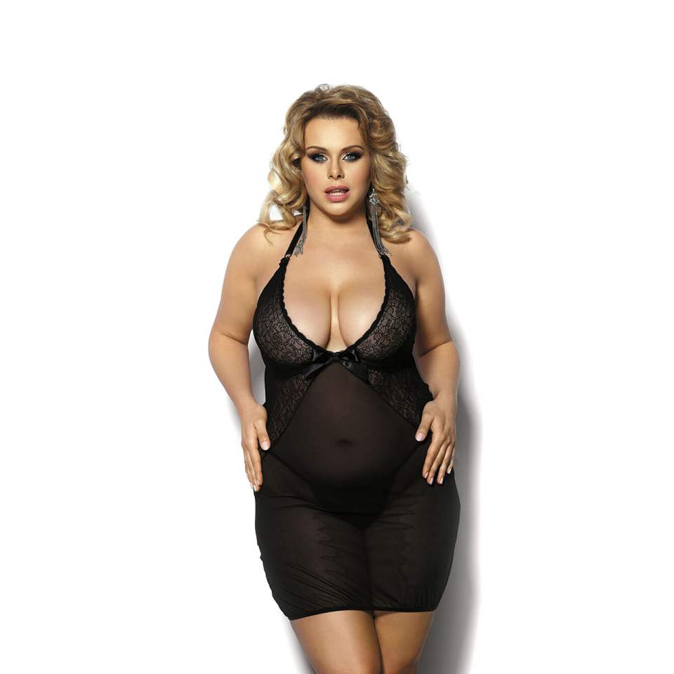 Seksowna koszulka nocna z wycięciem na plecach + stringi – Anais Amysa 