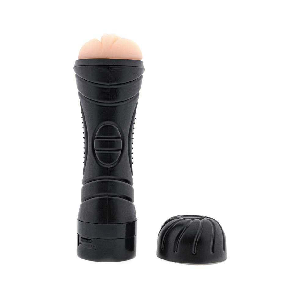 Wibrujący realistyczny masturbator w kształcie waginy dla mężczyzn – 24 cm