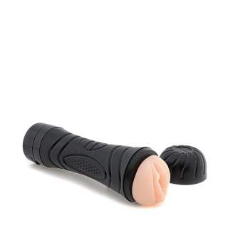 Wibrujący realistyczny masturbator w kształcie waginy dla mężczyzn - 24 cm