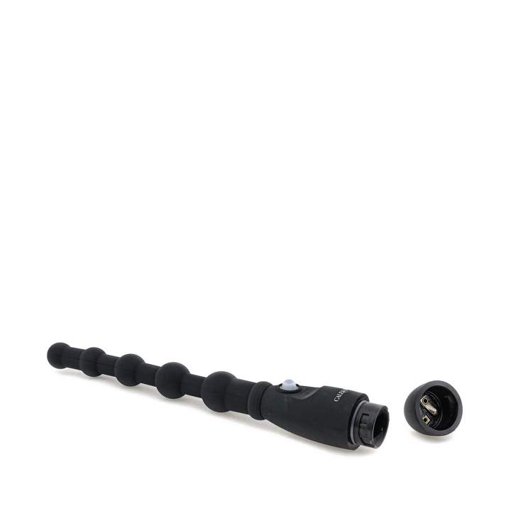 Silikonowe, czarne giętkie koraliki analne z wibracją– 2,5 cm