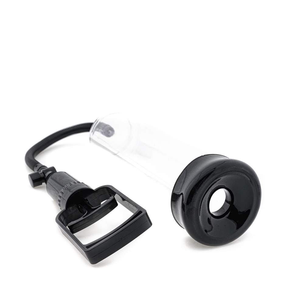 Bezbarwna pompka próżniowa do penisa z tłokiem